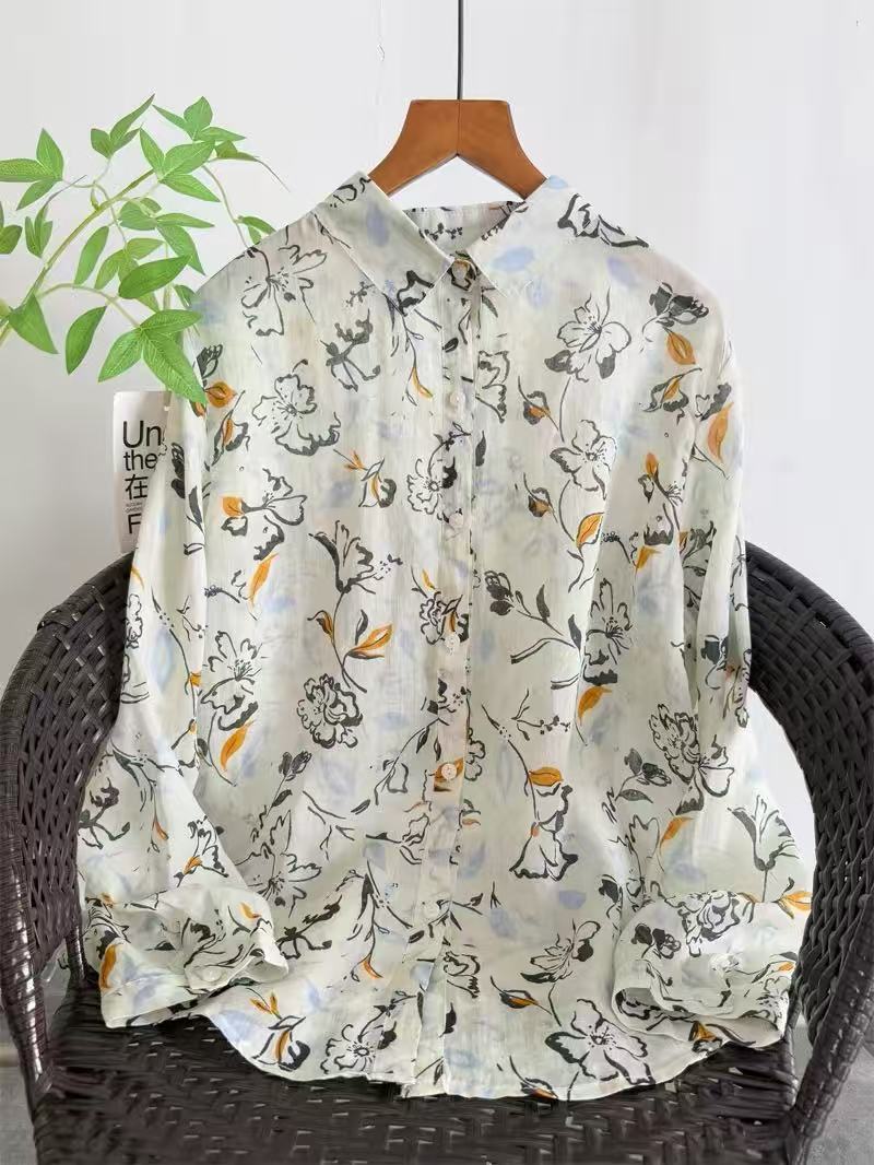 Japan Summer Clothing Women - Ropa Vintage 2026, Camisas 100% Ramio