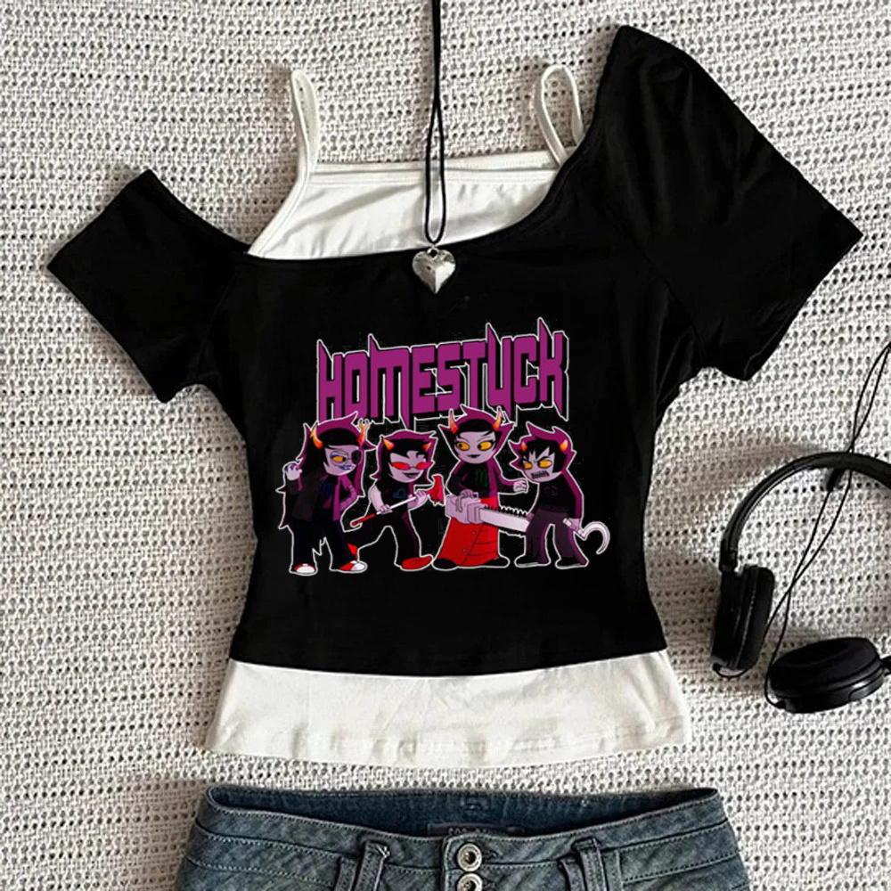 Summer Clothing Teens - Camiseta corta Homestuck para adolescentes, estilo