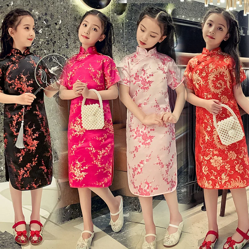 Summer Clothing Baby Girl - Cheongsam de verano para niños, Vestidos