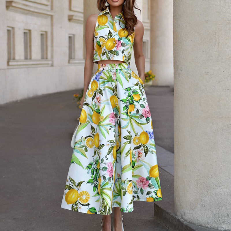 Summer Clothing Girl - Conjunto de Falda y Camisa sin
