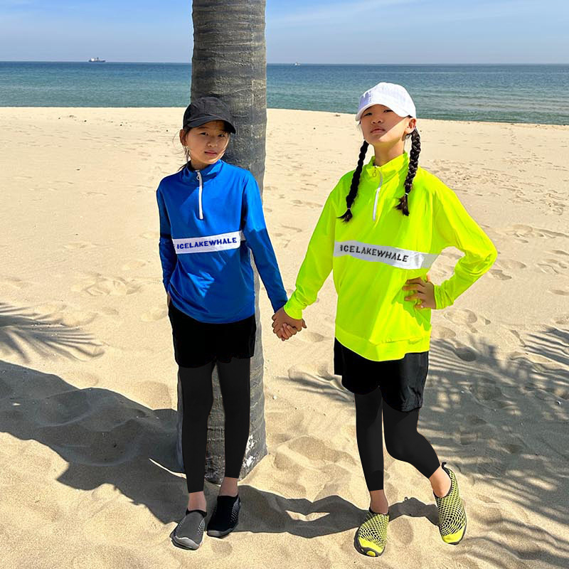 Traje de baño de neón de manga - Rash Guard Long Sleeve reseña y precio