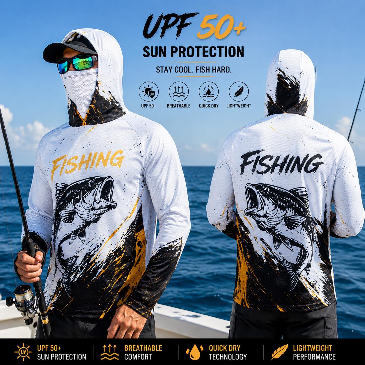 Camiseta de pesca de manga lar - Rash Guard Long Sleeve reseña y precio