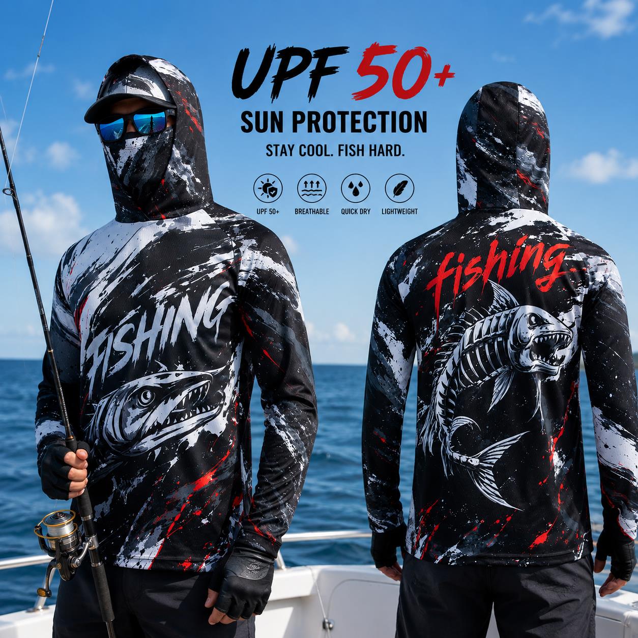 Camiseta de pesca de manga lar - Rash Guard Long Sleeve reseña y precio
