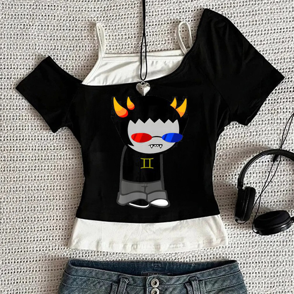 Camiseta corta Homestuck para  - Summer Clothing Teens reseña y precio