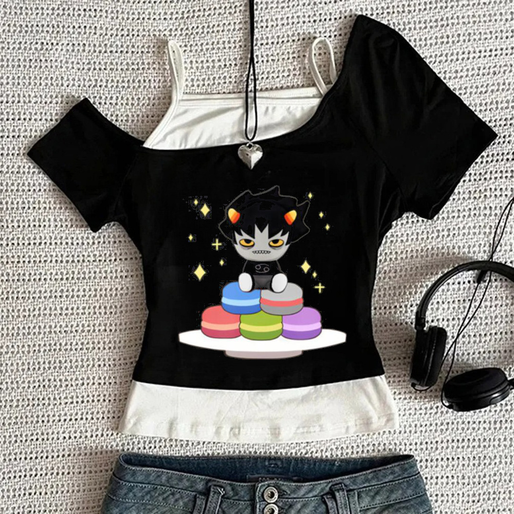 Camiseta corta Homestuck para  - Summer Clothing Teens reseña y precio