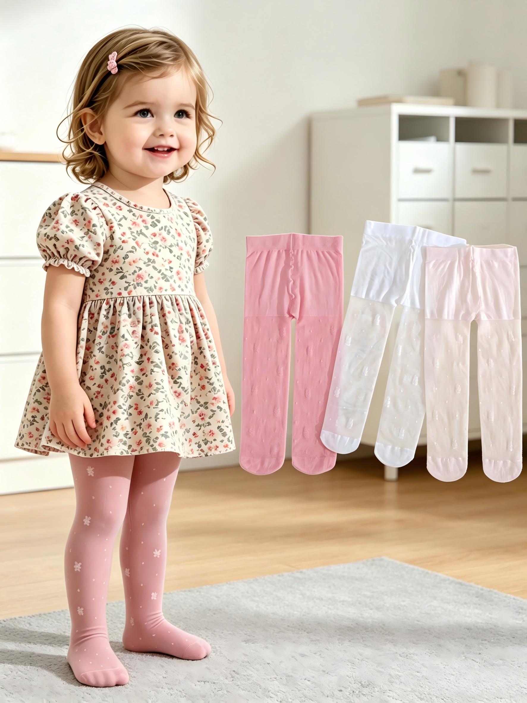Paquete de 3 pantimedias con e - Summer Clothing Baby Girl reseña y precio