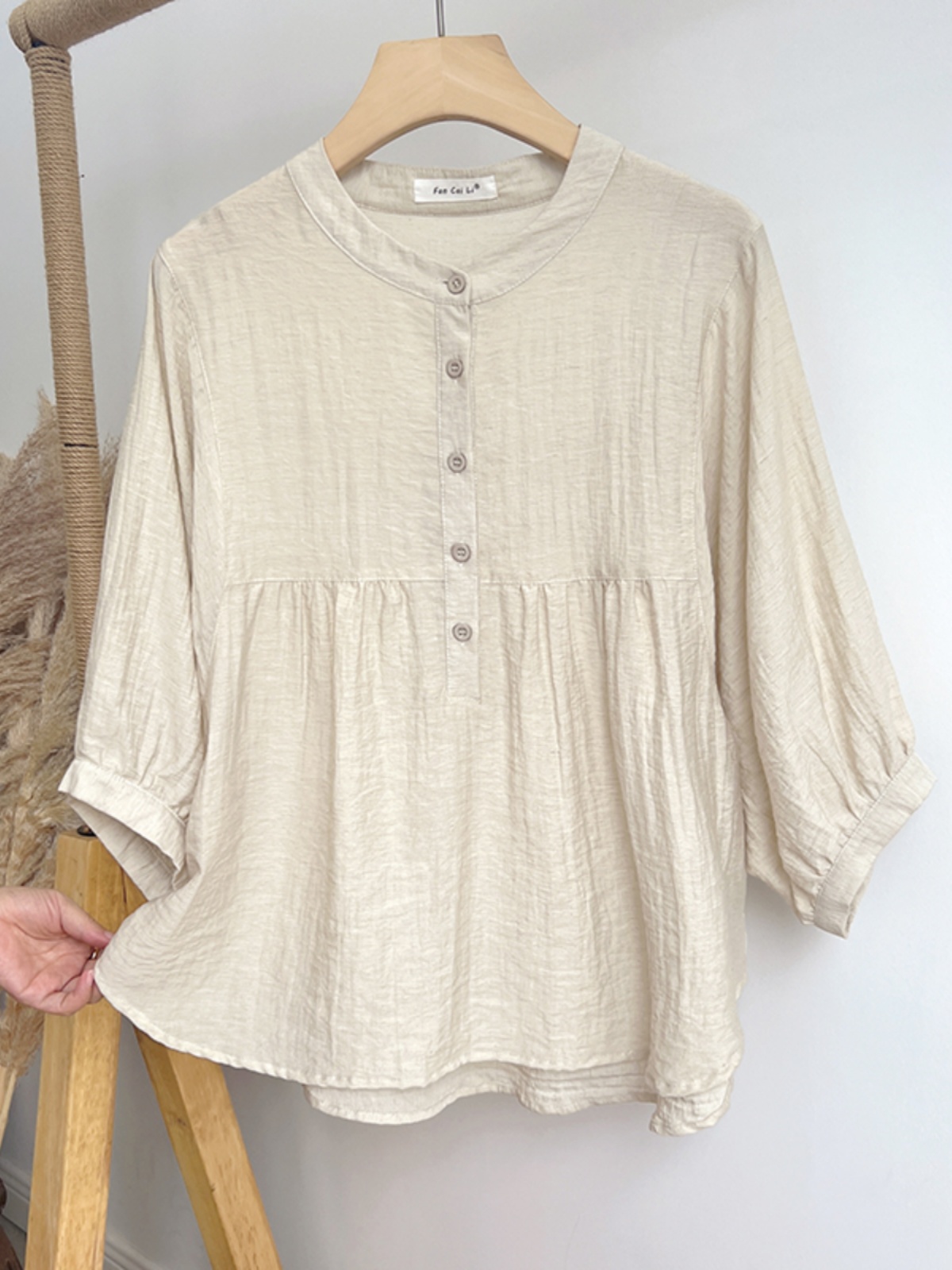 Camisas sueltas de cuello redo - Japan Summer Clothing Women reseña y precio
