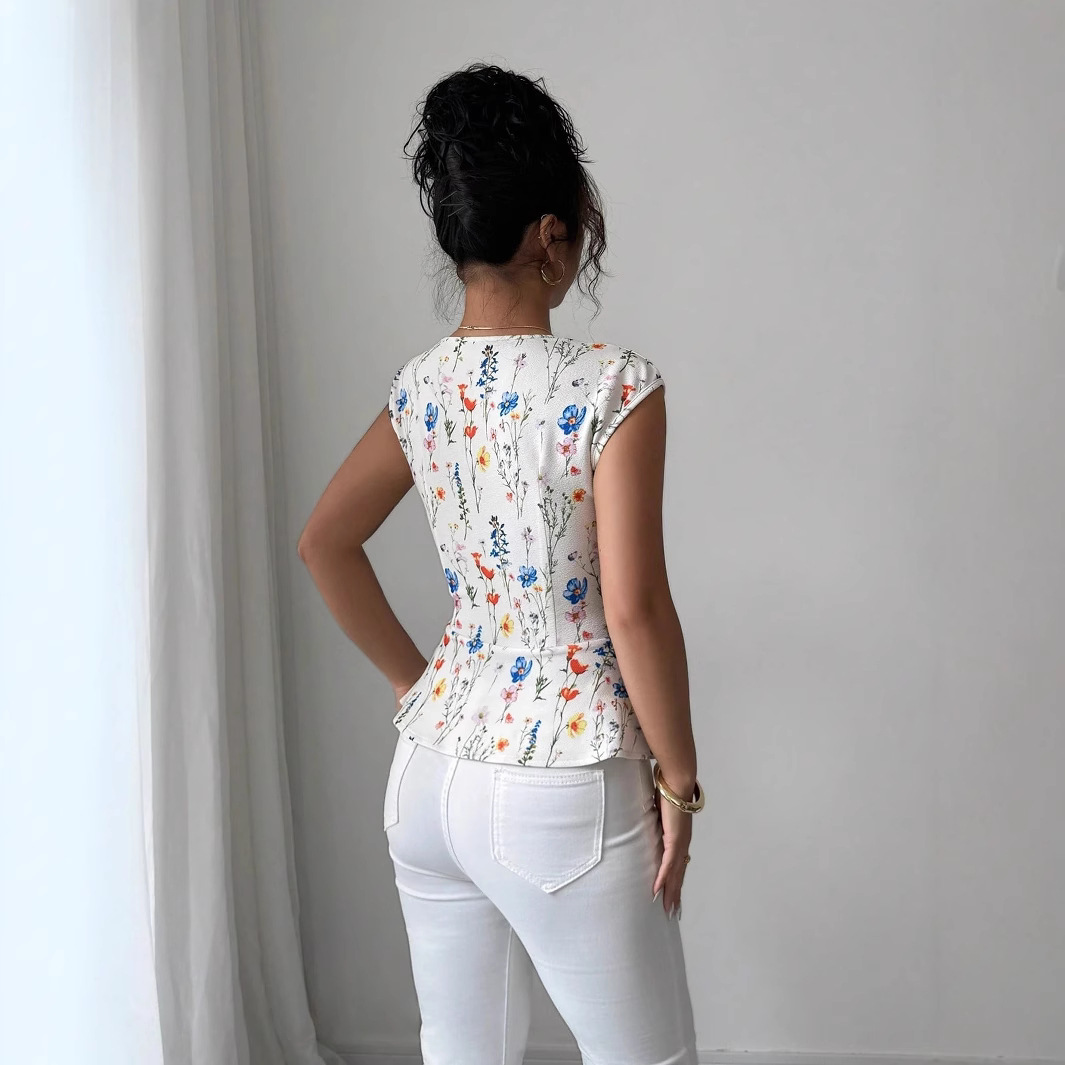 Camiseta con cuello cuadrado y - Summer Dresses Yours Clothing reseña y precio