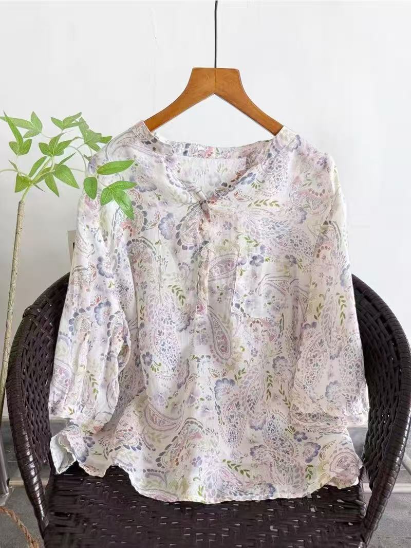 Camisas 100% de ramio para muj - Japan Summer Clothing Women reseña y precio