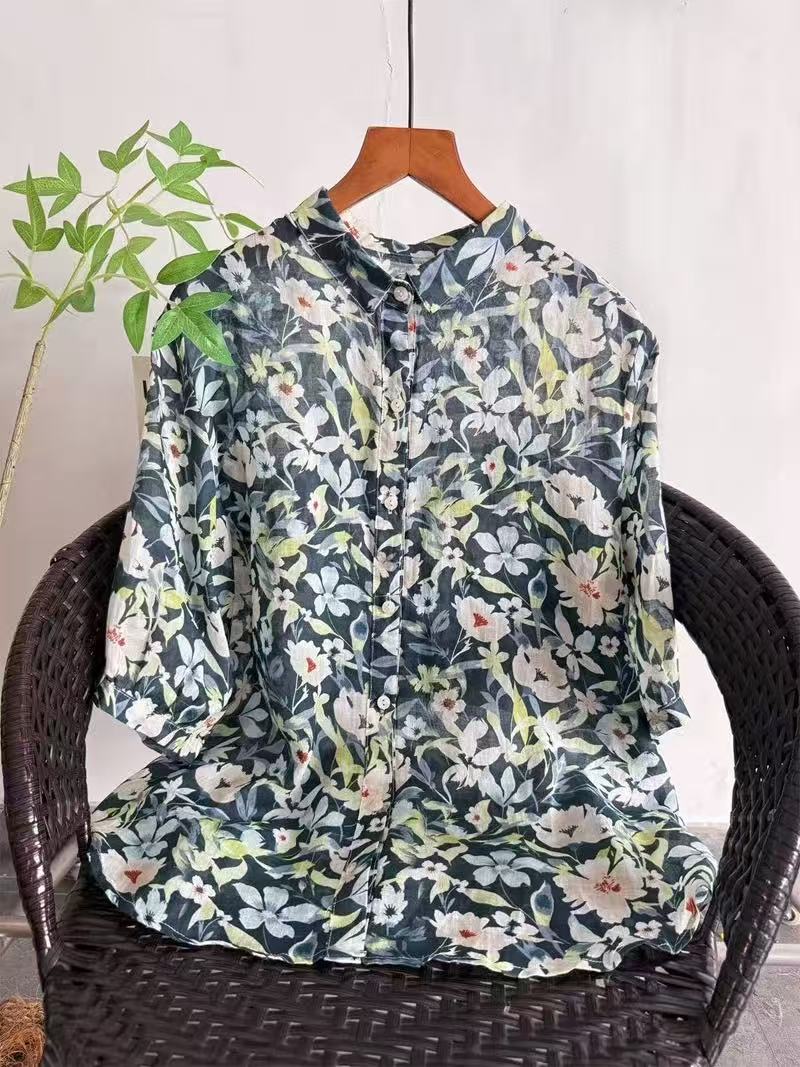 Camisa de Ramio Puro 2026 con  - Japan Summer Clothing Women reseña y precio