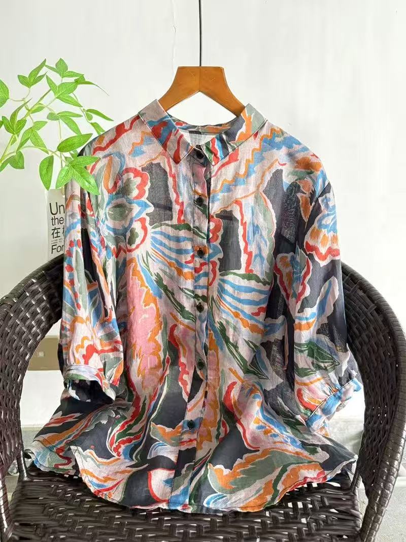 Camisa de Ramio Puro 2026 con  - Japan Summer Clothing Women reseña y precio